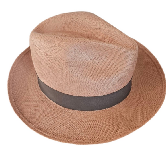 Montecristi Panama Hat – Genuine Handwoven Straw, Black Band, New - Picture 3 of 8